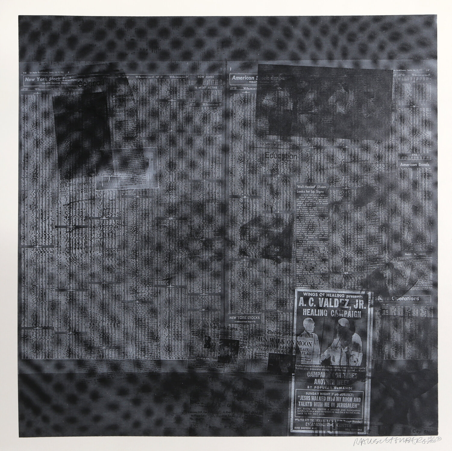 Surface Series from Currents, #51 Robert Rauschenberg Stampa in vendita