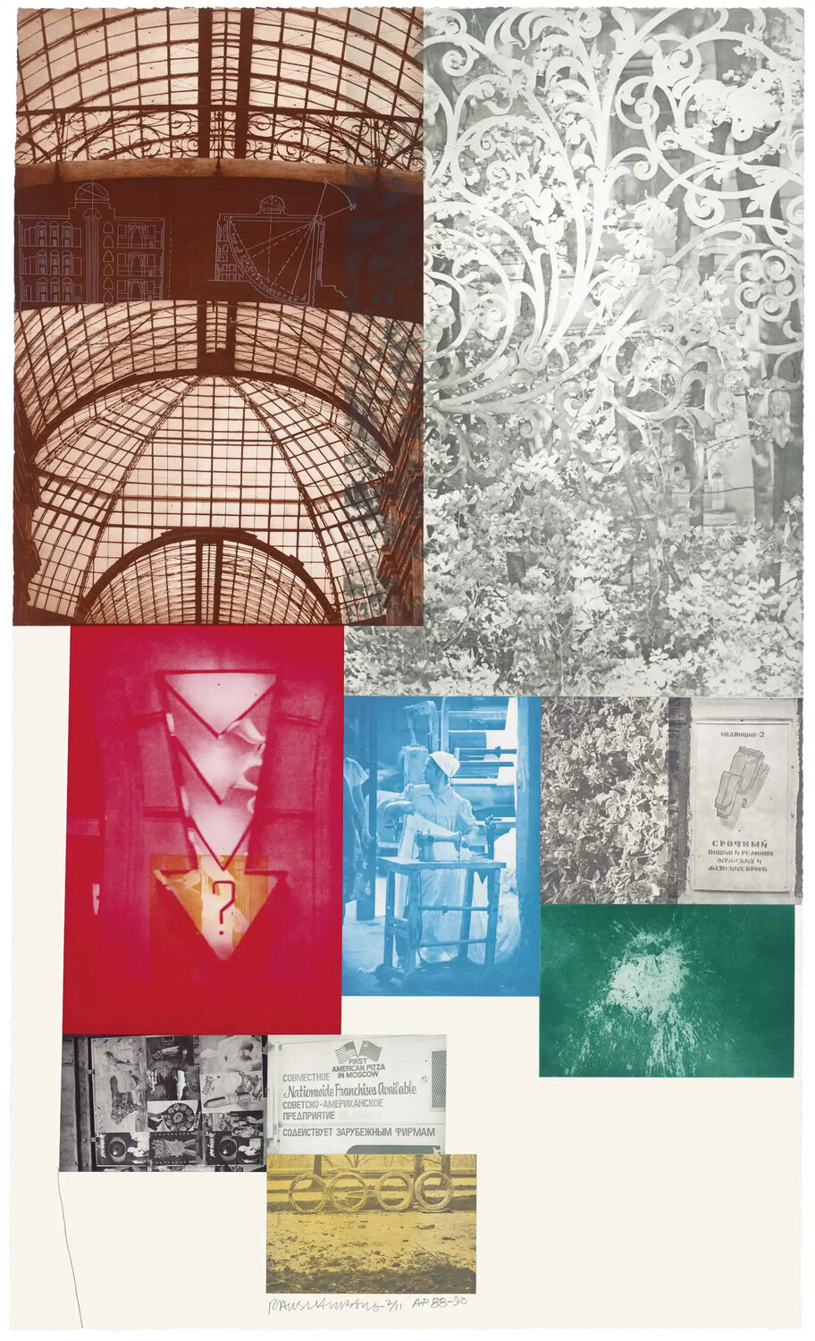 Soviet/American Array II Robert Rauschenberg Afdruk te koop