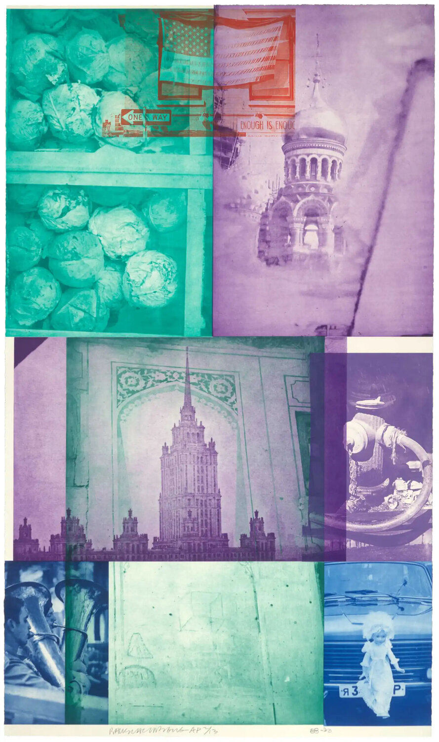 Soviet/American Array IV Robert Rauschenberg Afdruk te koop