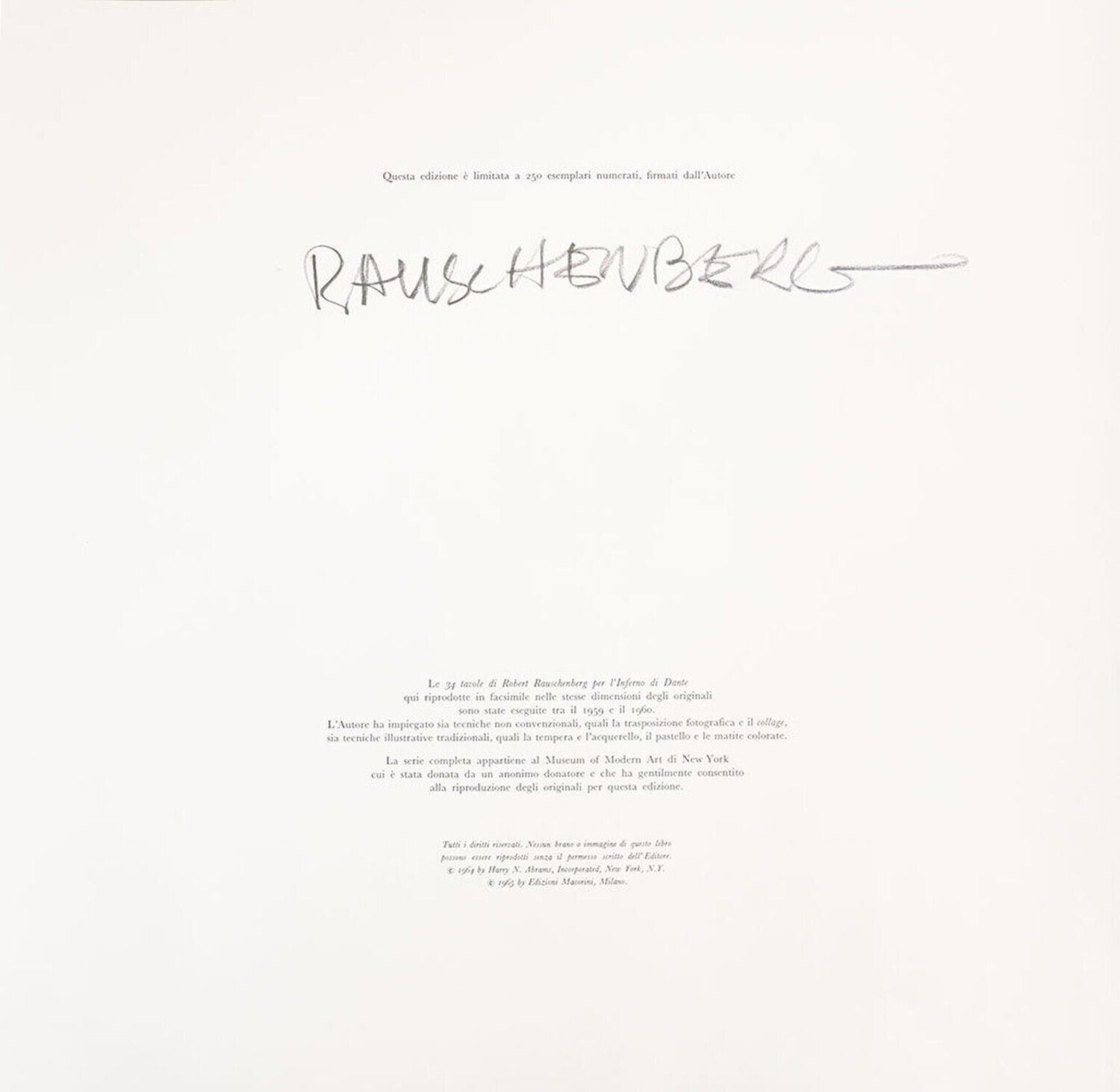 Canto X: Circle 6, The Heretics Robert Rauschenberg Stampa in vendita