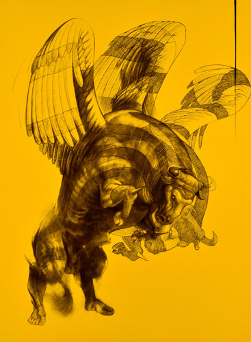 YELLOW BULL NO. 2 8/100 by Ronald Ventura, Painting for Sale on Singulart