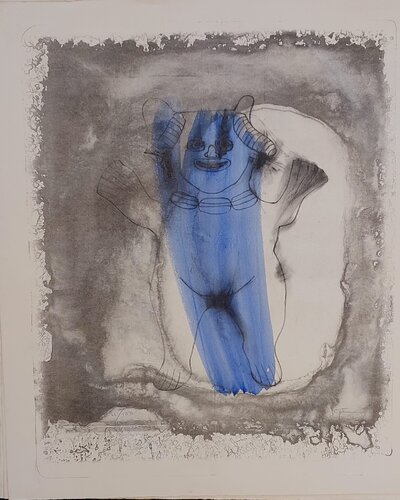 Blue Figure von Rufino Tamayo, Malerei kaufen auf Singulart