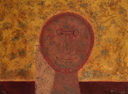 Cabeza Sobre Fondo Verde par Rufino Tamayo, Édition en vente sur Singulart