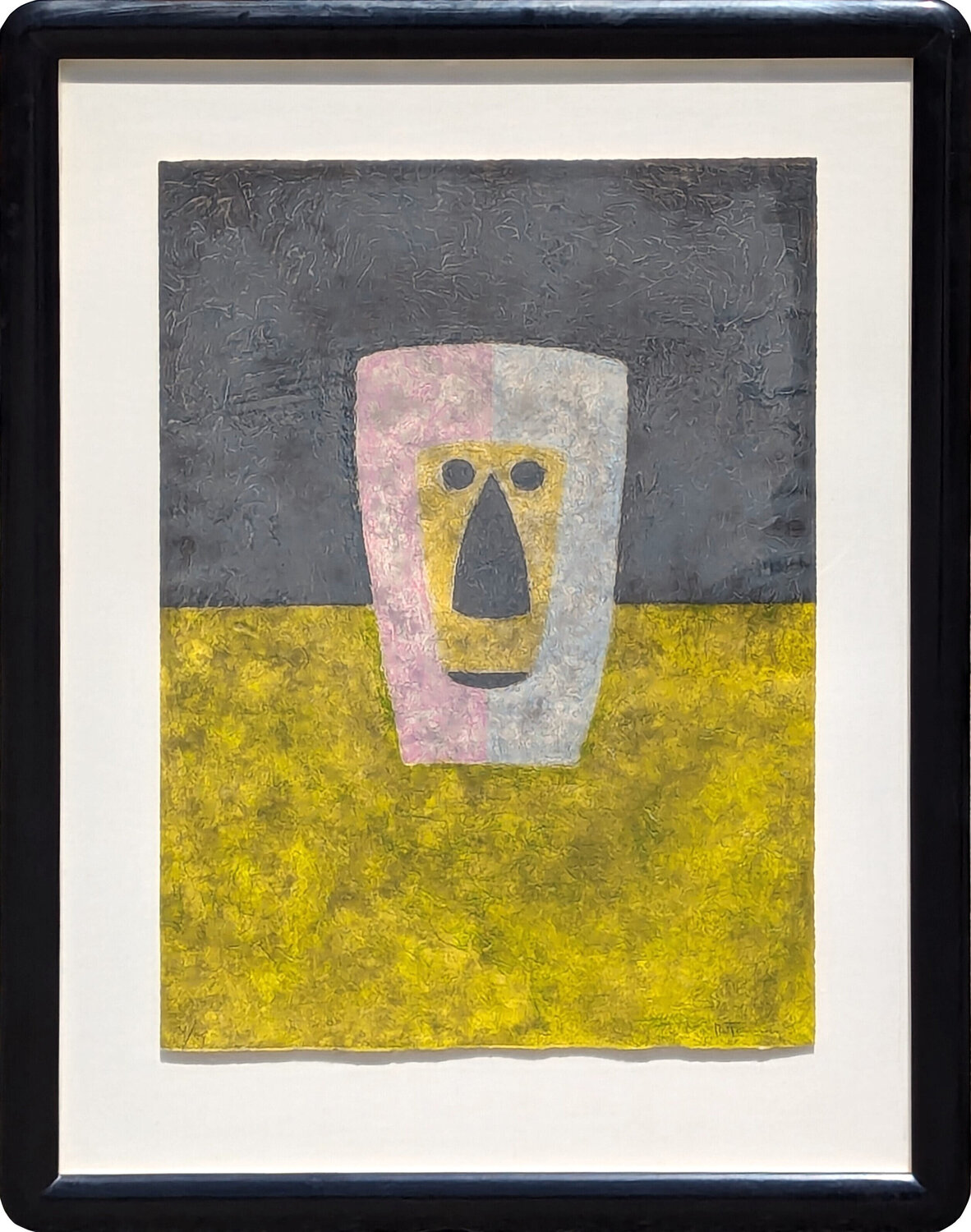"Mascara (Mask)" Modern Abstract Earth Toned Figurative Etching Ed. 31/99 Rufino Tamayo Stampa in vendita
