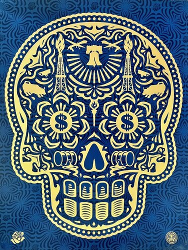 Day Of The Dead Skull di Shepard Fairey, Altri media in vendita su Singulart