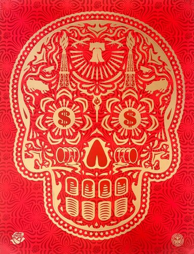 Day of the dead skull HPM di Shepard Fairey, Altri media in vendita su Singulart