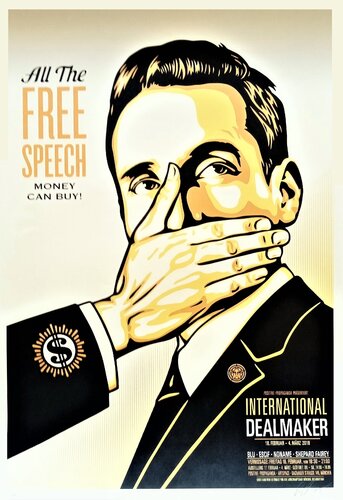FREE SPEECH INTERNATIONAL DEALMAKER by Shepard Fairey, Print for Sale on Singulart
