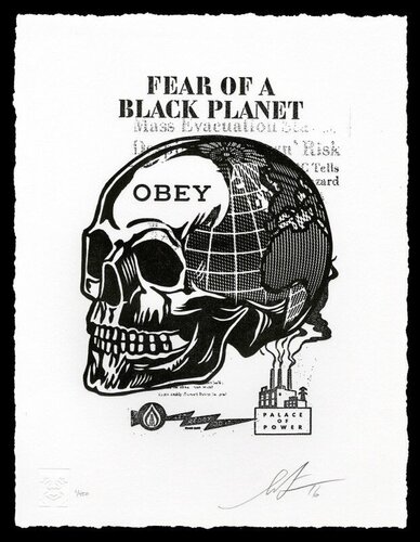 Skull of a Black Planet by Shepard Fairey, Print for Sale on Singulart