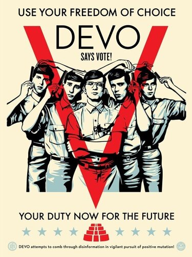 DEVO Vote ! by Shepard Fairey, Print for Sale on Singulart