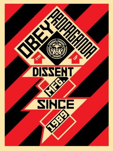 Constructivist Banner di Shepard Fairey, Stampa in vendita su Singulart