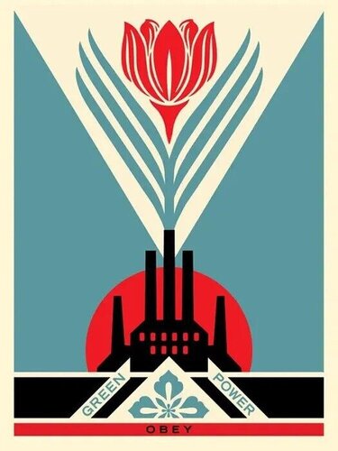 Green Power Factory van Shepard Fairey, Afdruk te koop op Singulart