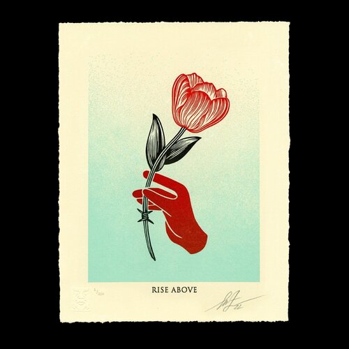 Rise Above Barbwire von Shepard Fairey, Druck kaufen auf Singulart