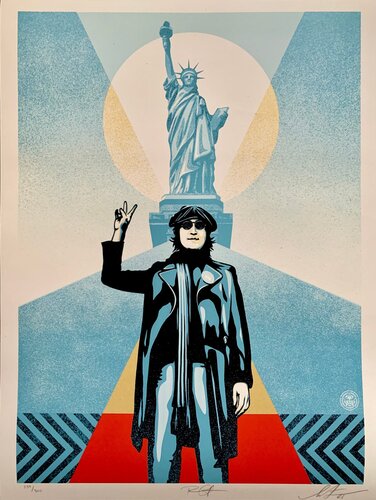 LENNON Peace & Liberty by Shepard Fairey, 인쇄 for Sale on Singulart