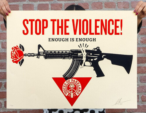 Stop the Violence! van Shepard Fairey, Afdruk te koop op Singulart