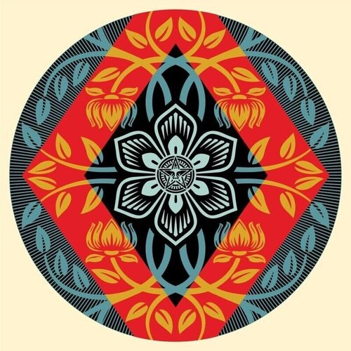 Obey Diamond Flower (GOLDEN flowers) van Shepard Fairey, Afdruk te koop op Singulart