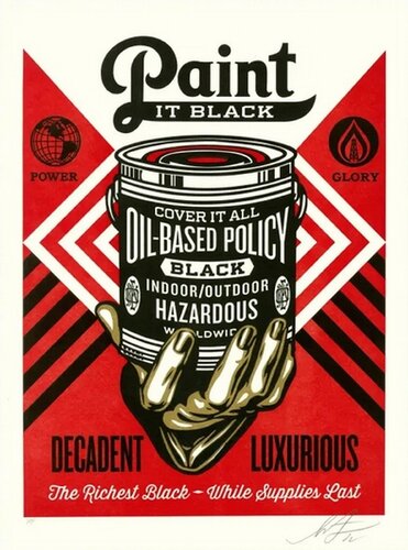 Paint it Black Letterpress von Shepard Fairey, Druck kaufen auf Singulart
