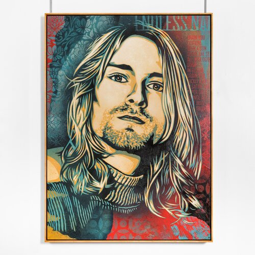 Kurt Cobain - Endless Nameless, Version 2 van Shepard Fairey, Schilderij te koop op Singulart