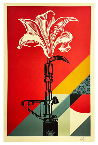 AR-15 Lily' van Shepard Fairey, Afdruk te koop op Singulart