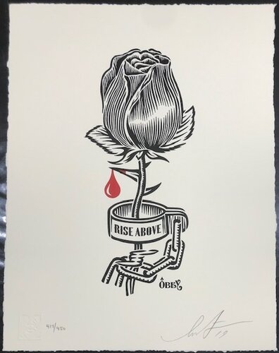 Rose Shackle "Stencil Letterpress Edition" van Shepard Fairey, Afdruk te koop op Singulart
