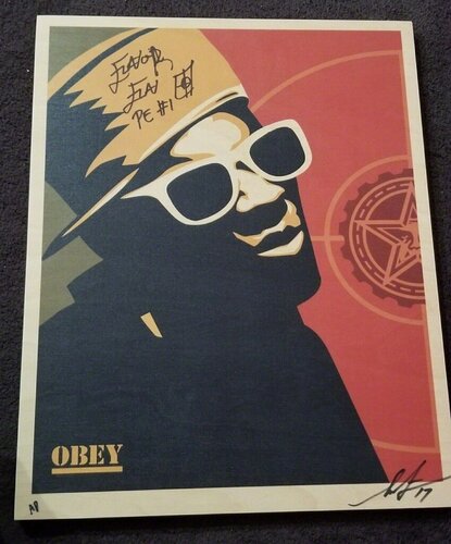 Flavor Flav on Wood par Shepard Fairey, Édition en vente sur Singulart