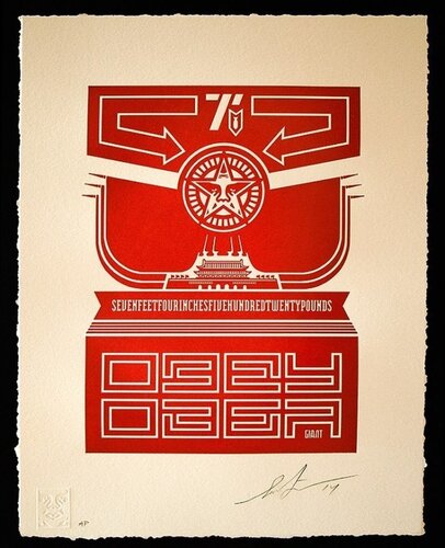 CHINESE BANNER LETTERPRESS par Shepard Fairey, Édition en vente sur Singulart