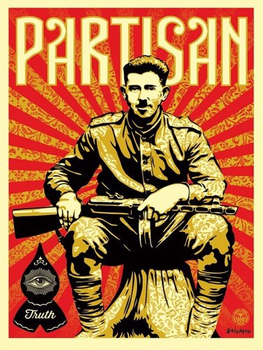 Shepard Fairez x Gary Baseman Partisan Print van Shepard Fairey, Afdruk te koop op Singulart