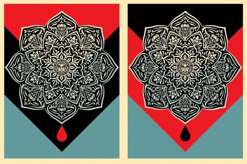 blood & oil mandala set van Shepard Fairey, Afdruk te koop op Singulart