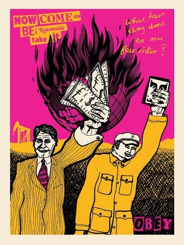 Be Reasonable, Shepard Fairey x Jamie Reid van Shepard Fairey, Afdruk te koop op Singulart