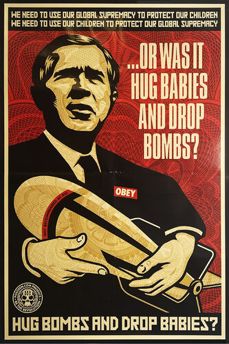 Hug Bombs' (poster) van Shepard Fairey, Afdruk te koop op Singulart