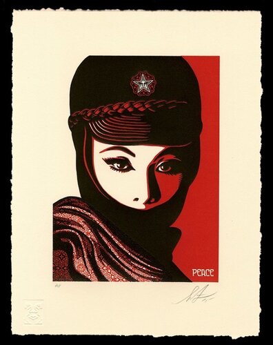 Mujer fatal letterpress van Shepard Fairey, Afdruk te koop op Singulart