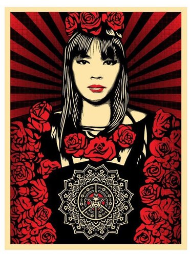 Rose girl van Shepard Fairey, Afdruk te koop op Singulart