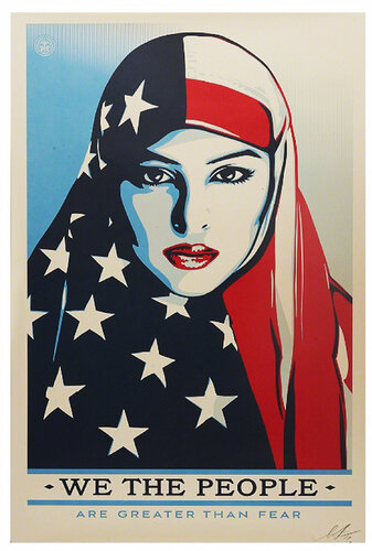 We The People - Are Greater Than Fear van Shepard Fairey, Afdruk te koop op Singulart