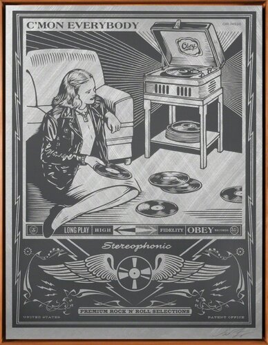 C'Mon Everybody Metal van Shepard Fairey, Afdruk te koop op Singulart