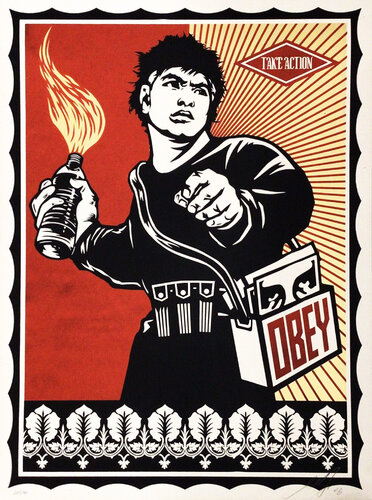 Molotov Man' van Shepard Fairey, Afdruk te koop op Singulart
