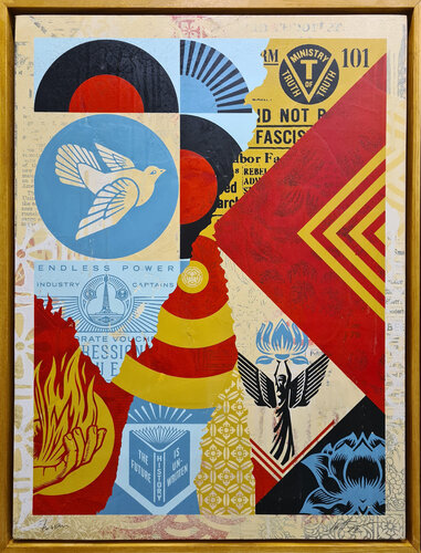 The Future is Unwritten Collage par Shepard Fairey, Autres supports en vente sur Singulart