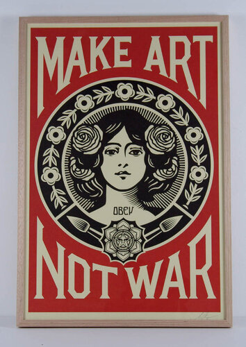 Make Art, Not War di Shepard Fairey, Stampa in vendita su Singulart