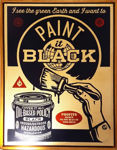 Paint it black (HPM on Wood) di Shepard Fairey, Altri media in vendita su Singulart
