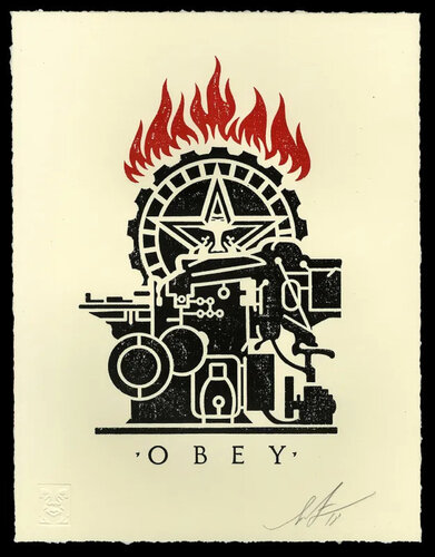 Obey Printing Press di Shepard Fairey, Stampa in vendita su Singulart