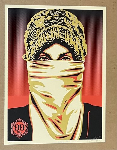 Occupy Protester 2012 Screenprint di Shepard Fairey, Stampa in vendita su Singulart