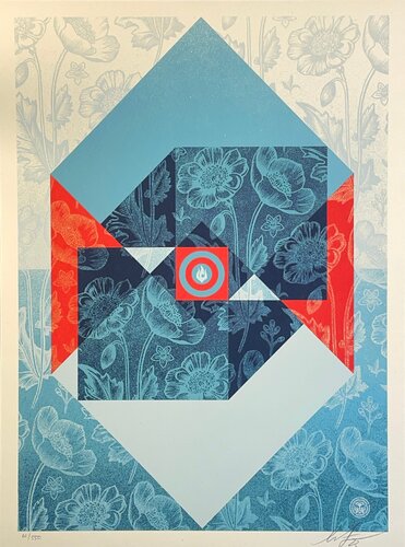 The Angles of Sedation and Destruction Shepard Fairey Screenprint Signed Contemporary Street Art Obey Giant van Shepard Fairey, Afdruk te koop op Singulart