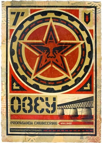 Propaganda Engineering HPM 6/10 van Shepard Fairey, Andere media te koop op Singulart