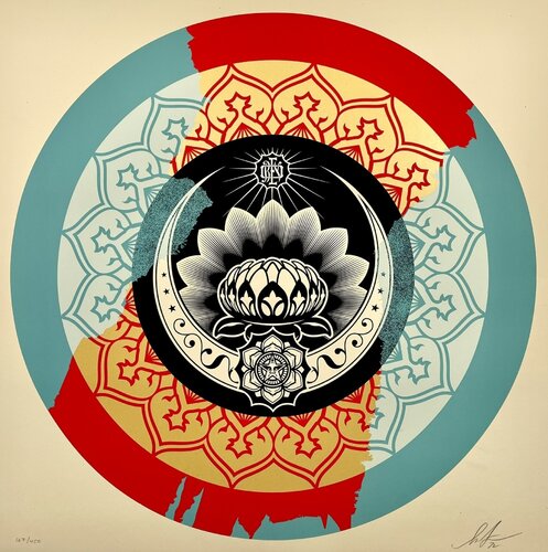 Lotus Ornament Target van Shepard Fairey, Afdruk te koop op Singulart