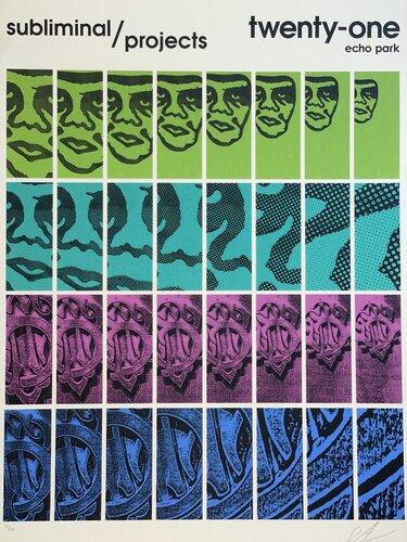 Shepard Fairey TWENTY-ONE Print Obey Giant Studio Number One Echo Park Urban Art van Shepard Fairey, Afdruk te koop op Singulart