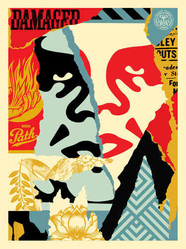 Damaged Icon van Shepard Fairey, Afdruk te koop op Singulart