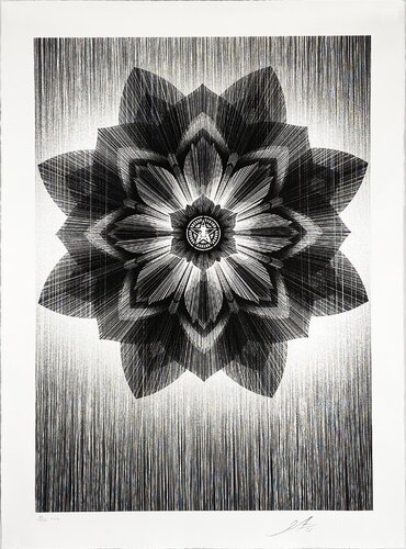 Obey x Kai + Sunny' (black/silver) van Shepard Fairey, Afdruk te koop op Singulart