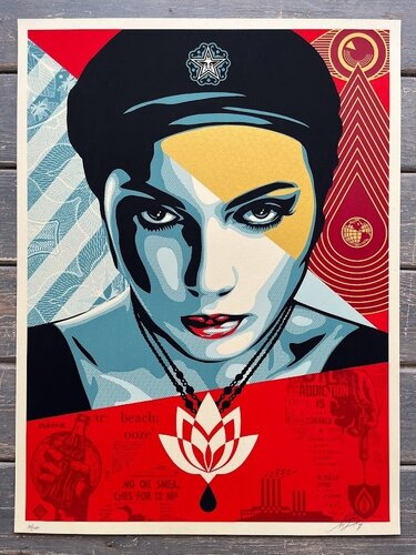 Oil Lotus Woman van Shepard Fairey, Afdruk te koop op Singulart