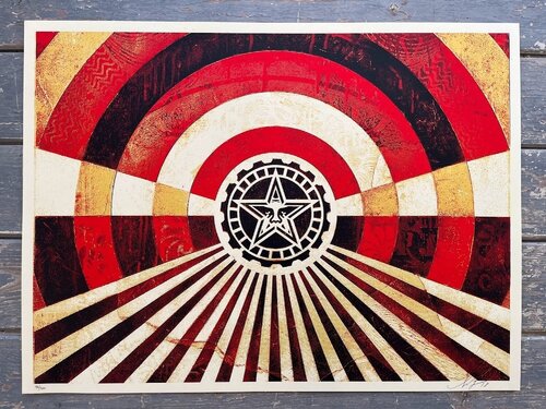 Tunnel Vision (Gold) van Shepard Fairey, Afdruk te koop op Singulart