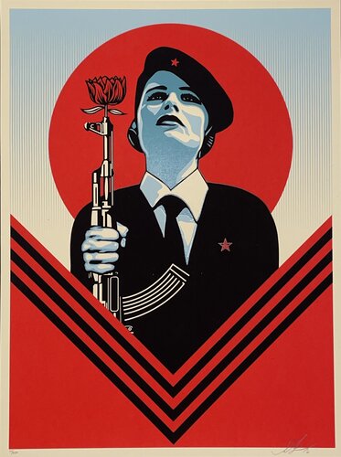 Shepard Fairey Screen Print Peace Guard Vietnam Memorial Obey Contemporary Art van Shepard Fairey, Afdruk te koop op Singulart