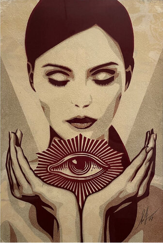 Invisible to the Eye van Shepard Fairey, Werk op papier te koop op Singulart