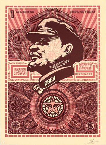 Lesser Gods Lenin van Shepard Fairey, Afdruk te koop op Singulart